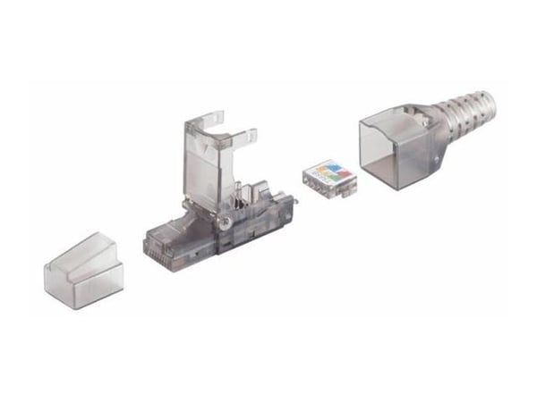 MicroConnect - Verkkoliitin - RJ-45 (uros) - UTP - CAT 6a - valkoinen