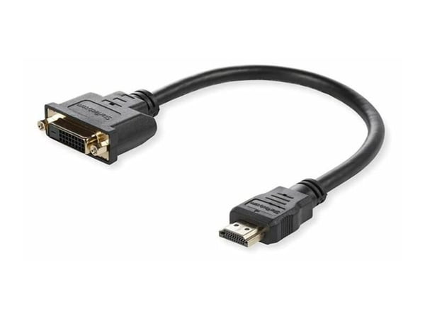 MicroConnect - Videosovitin - dual link - DVI-D naaras - HDMI uros - 15 cm - musta - passiivinen, 1080p tuki 60 Hz:n taajuudella