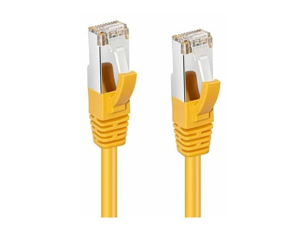 MicroConnect - Koblingskabel - RJ-45 (hann) til RJ-45 (hann) - 20 m - 6 mm - S/FTP - CAT 6a - halogenfri, innendørs, formstøpt, uten hindringer - gul