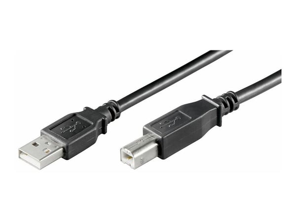 MicroConnect USB 2.0 - USB-kabel - USB-type B (hann) til USB (hann) - USB 2.0 - 3 m - svart