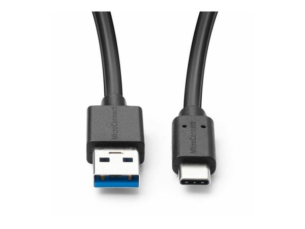 MicroConnect - USB-kabel - 24 pin USB-C (hann) til USB-type A (hann) - USB 3.2 Gen 2 - 3 A - 50 cm - USB Power Delivery (60W) - svart