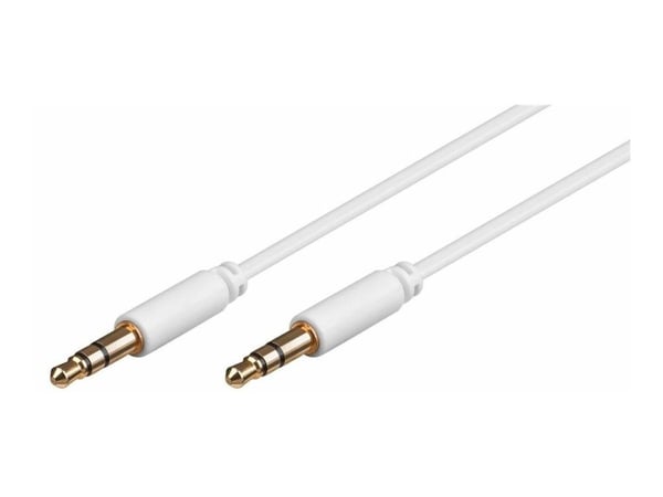 MicroConnect - Lydkabel - mini-phone stereo 3.5 mm hann til mini-phone stereo 3.5 mm hann - 50 cm - hvit