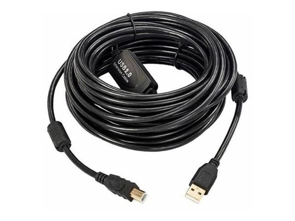MicroConnect - USB-kaapeli - USB Type B (uros) - USB (uros) - USB 2.0 - 5 A - 5 m - aktiivinen, aktiivinen toistin - musta