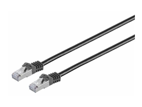 MicroConnect - Nettverkskabel - RJ-45 (hann) til RJ-45 (hann) - 10 m - SFTP, PiMF - CAT 7 - uten hindringer - svart