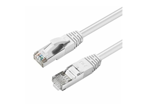 MicroConnect - Koblingskabel - RJ-45 (hann) til RJ-45 (hann) - 10 m - 6 mm - S/FTP - CAT 6a - halogenfri, innendørs, formstøpt, uten hindringer - hvit