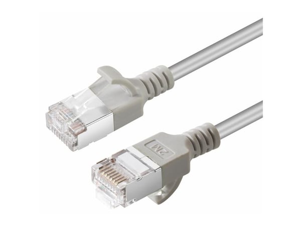 MicroConnect - Nettverkskabel - RJ-45 (hann) til RJ-45 (hann) - 50 cm - U/FTP - CAT 6a - halogenfri, slank - grå