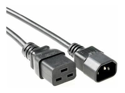 MicroConnect - Jatkojohto virtakaapelille - IEC 60320 C19 - IEC 60320 C14 - AC 250 V - 10 A - 3 m - musta