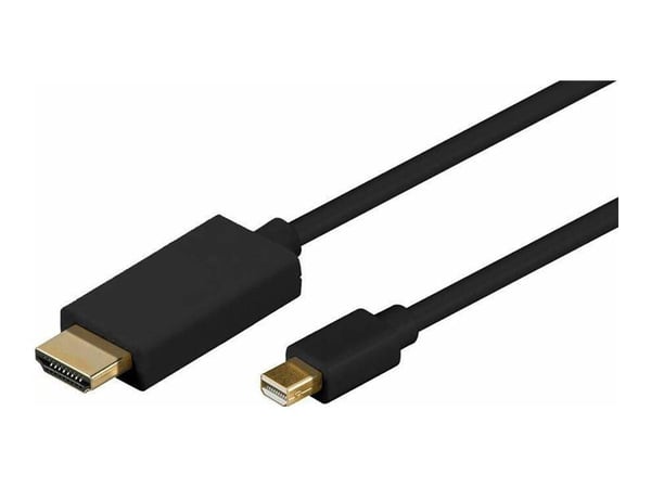 MicroConnect - Adapterkabel - Mini DisplayPort hann til HDMI hann - 1.8 m - svart - 1080p støtte 60 Hz