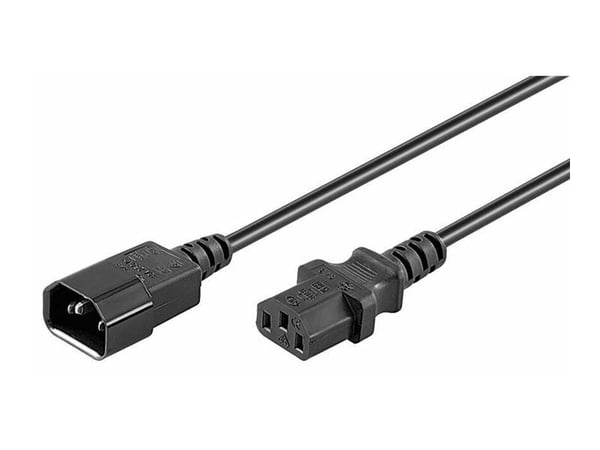 MicroConnect - Förlängningskabel för ström - power IEC 60320 C13 till IEC 60320 C14 - 5 m - svart