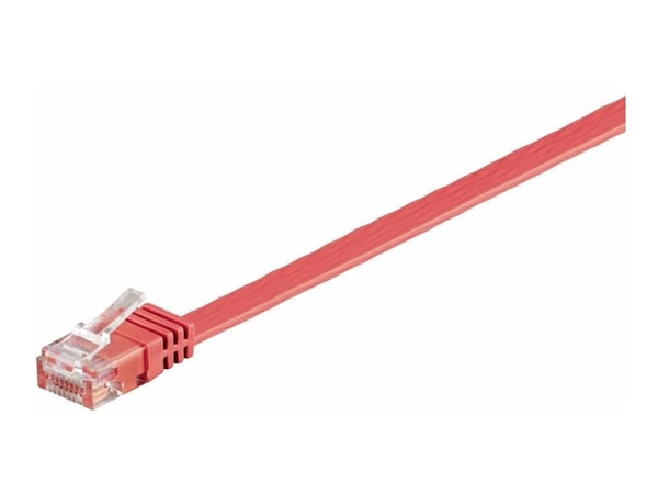 Microconnect V-UTP601R-FLAT, 1 m, Cat6, U/UTP (UTP), RJ-45, RJ-45, Punainen