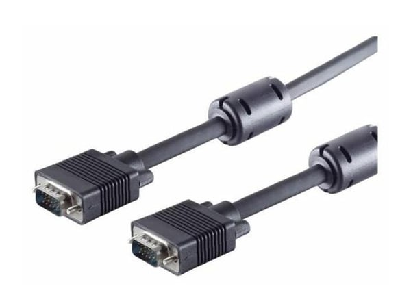 MicroConnect - VGA-kabel - HD-15 (VGA) (hann) til HD-15 (VGA) (hann) - 10 m - tommelskruer - svart