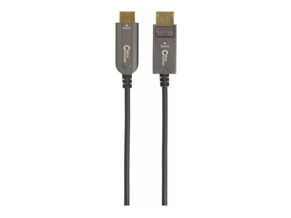 MicroConnect Premium - Video adapter - DisplayPort hann til HDMI hann - 20 m - hybridkobber / fiberoptikk - svart - Active Optical Cable (AOC), 4K ...
