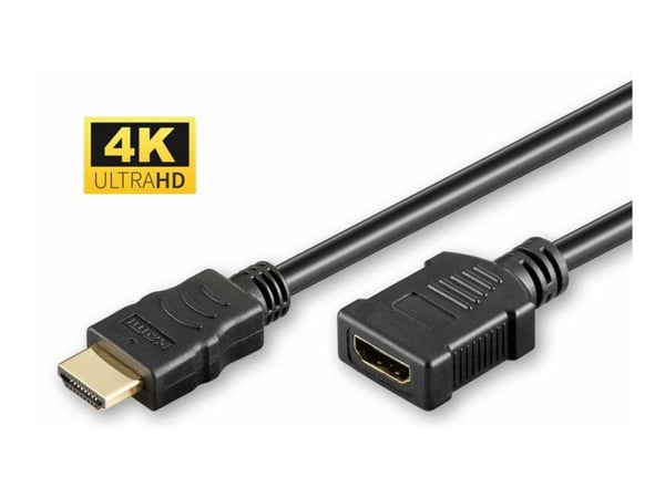 MicroConnect - Ultra High Speed - HDMI-forlengelseskabel - HDMI hann til HDMI hunn - 2 m - svart - 4 K 60 Hz (4096 x 2160) støtte, Lydreturkanal (ARC)
