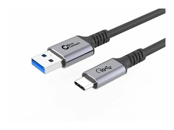 Microconnect USB3.2AC05, 0,5 m, USB C, USB A, USB 3.2 Gen 2 (3.1 Gen 2), 10000 Mbit/s, Sort