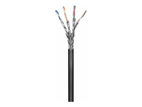 MicroConnect - Bulk-kaapeli - 100 m - SFTP - CAT 6 - sisä- ja ulkotiloissa, kiinteä - musta