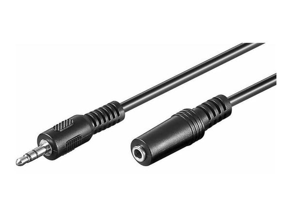 MicroConnect - Lydkabel - mini-phone stereo 3.5 mm hann til mini-phone stereo 3.5 mm hunn - 5 m