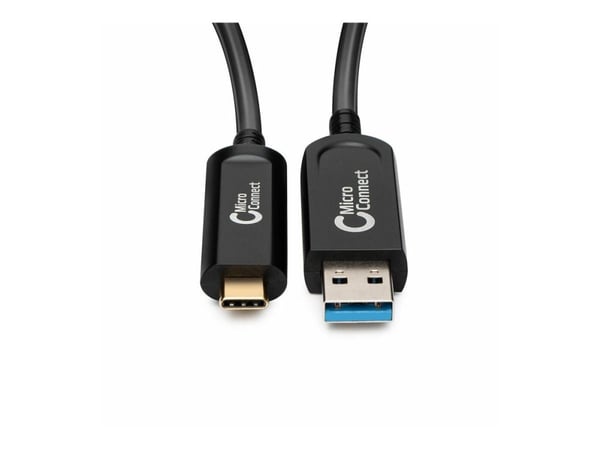 MicroConnect Premium - USB-kabel - 24 pin USB-C (hann) til USB-type A (hann) - USB 3.2 Gen 2 - 5 m - Active Optical Cable (AOC) - svart