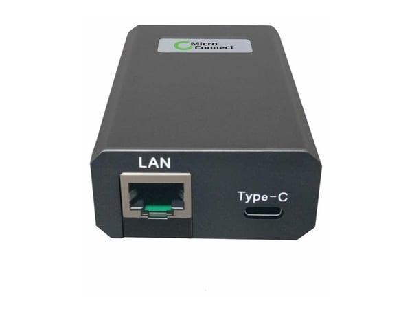 MicroConnect - PoE-fordeler (veggmonterbar) - 25 Watt - utgangskontakter: 1 - svart