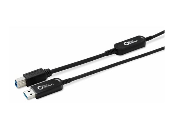 MicroConnect Premium - USB-kabel - USB-type A (hann) til USB Type B (hann) - USB 3.2 Gen 2 - 10 m - Active Optical Cable (AOC) - svart