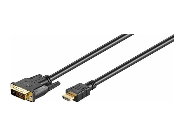 MicroConnect - Adapterkabel - dobbeltlenke - HDMI hann til DVI-D hann - 3 m - svart - toretnings, 1080p støtte 60 Hz