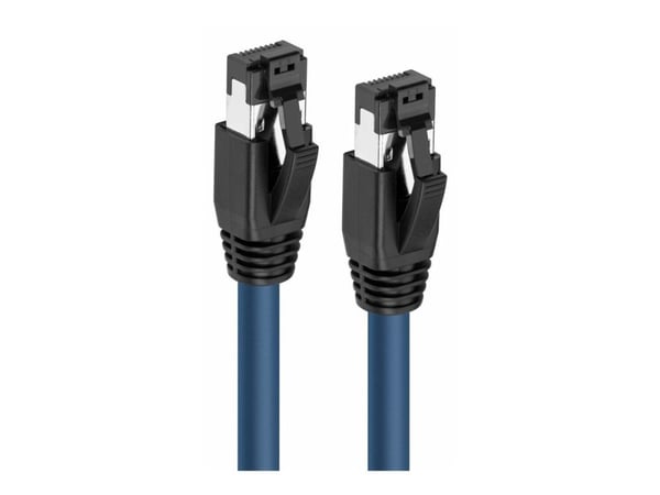 MicroConnect - Patch-kabel - RJ-45 (hane) till RJ-45 (hane) - 5 m - S/FTP - CAT 8.1 - halogenfri, hakfri - blå