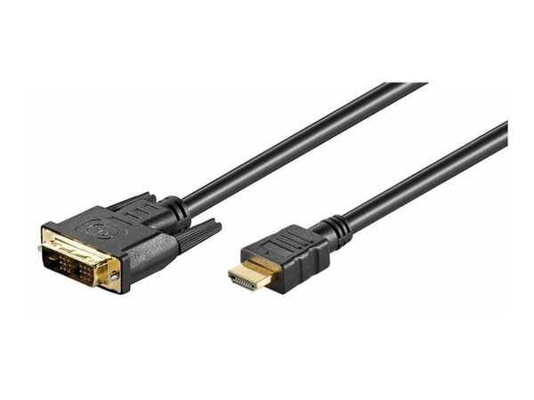 MicroConnect - Adapterkabel - HDMI hann til DVI-D hann - 5 m - svart