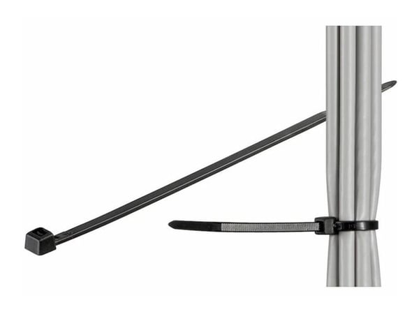 MicroConnect - Kabelbånd - sort - 20.3 cm (pakke med 100)