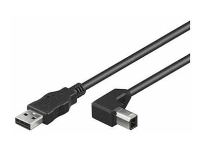 MicroConnect USB 2.0 - USB-kabel - USB-type B (hann) til USB (hann) - USB 2.0 - 50 cm - 90° kontakt