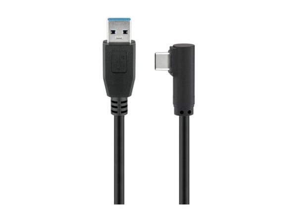 MicroConnect - USB-kabel - USB-type A (hann) rett til 24 pin USB-C (hann) vinklet - USB 3.2 Gen 1 - 50 cm - svart