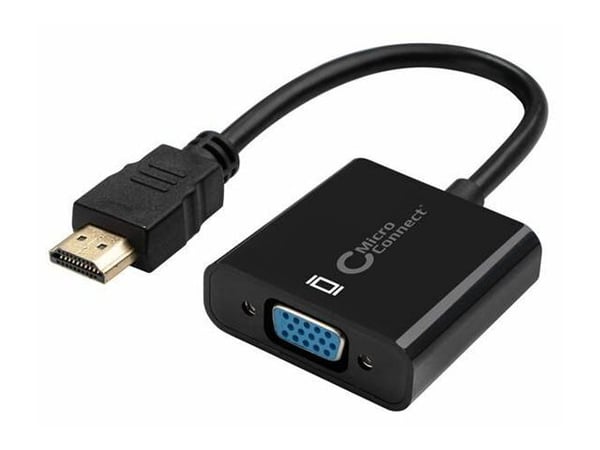 MicroConnect - Videokonverterare - HDMI - VGA - svart