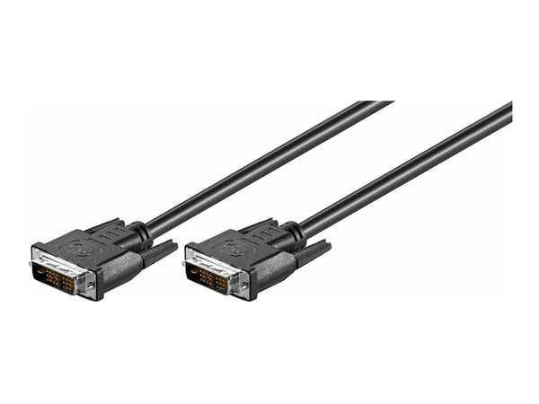 MicroConnect - DVI-kabel - enkeltlenke - DVI-D (hann) til DVI-D (hann) - 1 m - tommelskruer