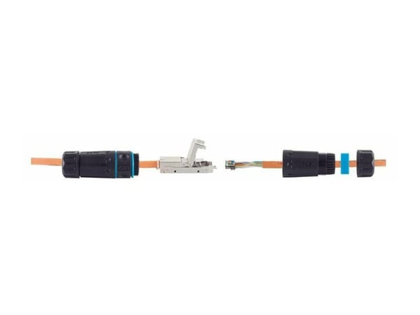 MicroConnect - Verkkoliitin - U/FTP - CAT 6 - IEEE 802.3at - ulkokäyttöön - musta