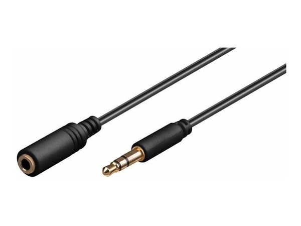 MicroConnect - Lydforlengelseskabel - mini-phone stereo 3.5 mm hunn til mini-phone stereo 3.5 mm hann - 50 cm - svart