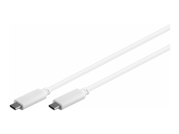 MicroConnect - USB-kabel - 24 pin USB-C (hann) til 24 pin USB-C (hann) - USB 3.1 Gen 2 - 50 cm - hvit