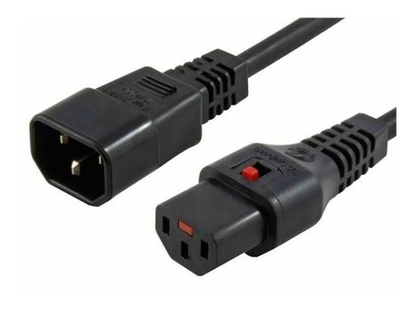 MicroConnect - Jatkojohto virralle - IEC 60320 C14 - IEC 60320 C13 - 1 m - musta