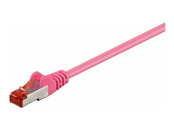 MicroConnect - Nettverkskabel - RJ-45 (hann) til RJ-45 (hann) - 5 m - 6 mm - SFTP - CAT 6 - halogenfri, rund, flertrådet - rosa