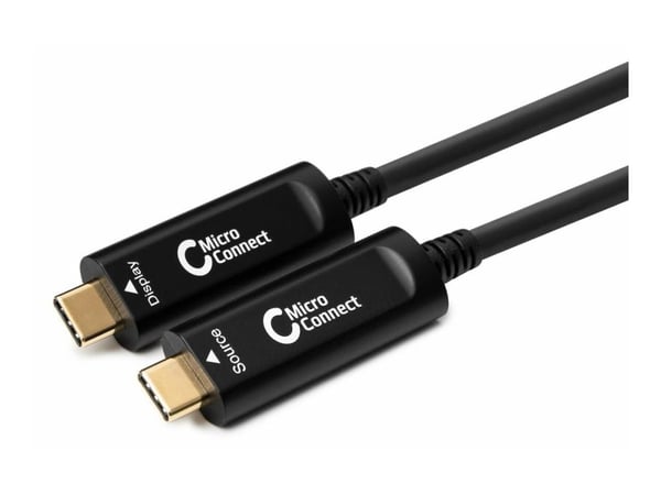 MicroConnect Premium - USB-kaapeli - USB-C (han) til USB-C (han) - USB 3.2 Gen 1 - 20 m - Aktiivinen optinen kaapeli (AOC), 4K60 Hz-tuki - lajittel...