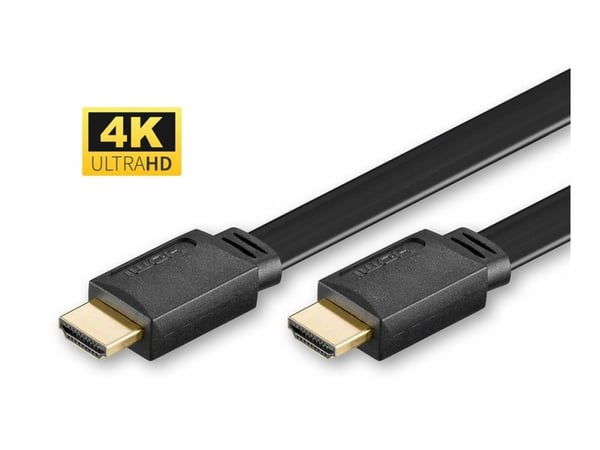 MicroConnect - HDMI-kabel med Ethernet - HDMI hann til HDMI hann - 1.5 m - svart - flat