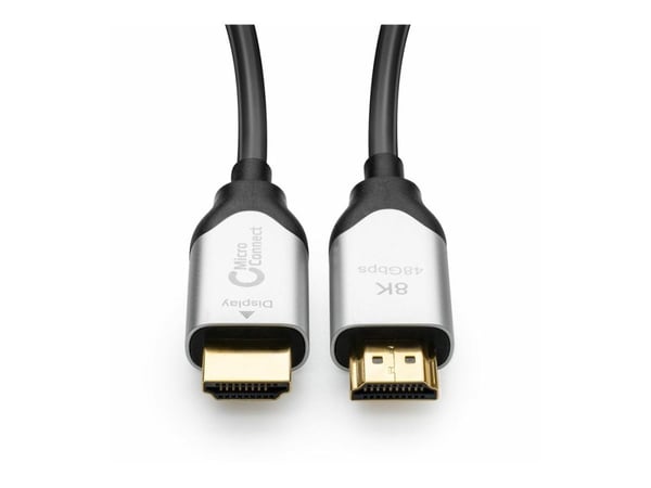 MicroConnect Premium - HDMI-kabel med Ethernet - HDMI hann til HDMI hann - 15 m - hybridkobber / fiberoptikk - svart - aktiv optisk hybridkabel, st...