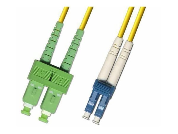 MicroConnect - Nettverkskabel - SC/APC-enkeltmodus (hann) til LC/UPC-enkeltmodus (hann) - 0.5 m - 2 mm - fiberoptisk - dupleks - 9 / 125 micron - O...