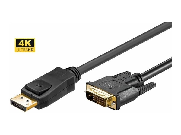 MicroConnect - DisplayPort-kabel - dobbeltlenke - DisplayPort (hann) til DVI-D (hann) - 3 m