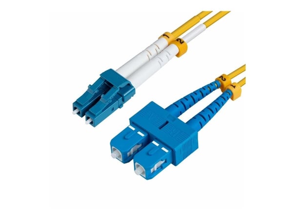 MicroConnect - Nettverkskabel - LC/UPC-enkeltmodus (hann) til SC/UPC-enkeltmodus (hann) - 15 m - fiberoptisk - 9 / 125 micron - OS1 - gul
