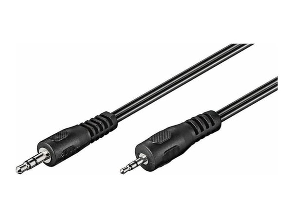 MicroConnect - Lydkabel - mini-phone stereo 3.5 mm hann til stereomikrojakk hann - 2 m - svart - flat