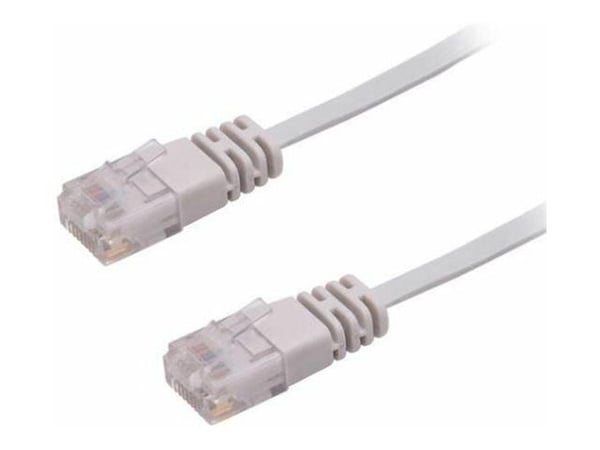 MicroConnect - Nettverkskabel - RJ-45 (hann) til RJ-45 (hann) - 5 m - UTP - CAT 6 - flertrådet, flat - grå