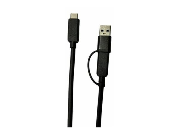 Microconnect USB3.1CCA1, 1 m, USB C, USB C, USB 3.2 Gen 1 (3.1 Gen 1), 10000 Mbit/s, Sort