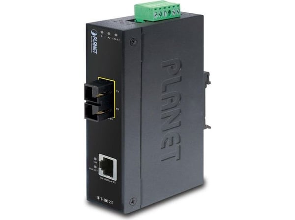 PLANET IFT-802T - Fibermedieomformer - 100Mb LAN - 10Base-T, 100Base-FX, 100Base-TX - SC flermodus / RJ-45 - opp til 2 km - 1310 nm
