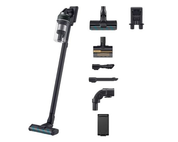 Samsung Jet 85 Multi VS20C852CTN - Støvsuger - pinne/håndholdt (2-i-1) - uten pose - uten kabel - svart krom/tregrønn - 1 batteri, inkludert lader