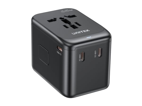 UNITEK P1122ABK01, Universell, Universell, Type C (Europlug), Type G (UK), Type I (AU), Type C, Type G (UK), Type I (AU), 100 - 250 V, 50/60 Hz