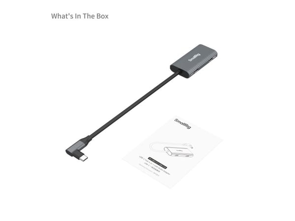 SmallRig 4598, USB 2.0, USB 3.2 Gen 1 (3.1 Gen 1) Type-A, 1250 Mbit/s, Grå, 100 W, 5 V, 2/3 A