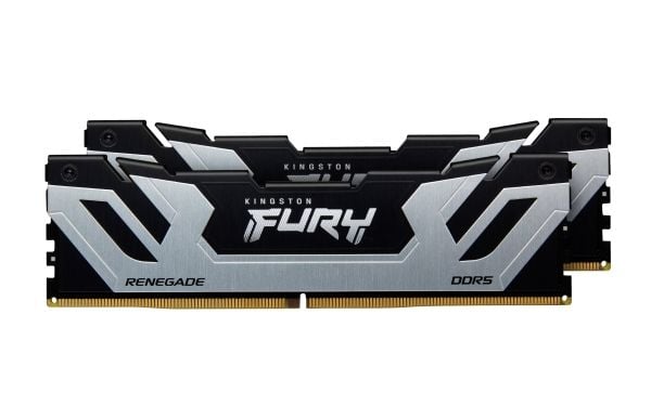 Kingston FURY Renegade - DDR5 - modul - 24 GB - DIMM 288-pin - 4200 MHz / PC5-67200 - CL40 - 1.45 V - ikke-bufret - on-die ECC - svart og sølv
